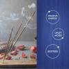 imageHEM Midnight Bloom Natural Masala Relaxing Incense Sticks  12 Packets 15g EachBlue Champa