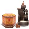 imageHEM White Sage Backflow Brown Incense Cones  Long Lasting Aroma for Positivity ampamp Pure Air  Wood Powder  Aromatherapy for Stress Relief Air Purifier ampamp Cleansing  Gift Set  Pack of 40 ConesMusk