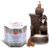 imageHEM White Sage Backflow Brown Incense Cones  Long Lasting Aroma for Positivity ampamp Pure Air  Wood Powder  Aromatherapy for Stress Relief Air Purifier ampamp Cleansing  Gift Set  Pack of 40 ConesWhite Sage