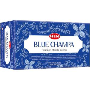 imageHEM Midnight Bloom Natural Masala Relaxing Incense Sticks  12 Packets 15g EachBlue Champa