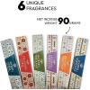 imageCleansing Incense Sticks Variety Pack  6 Masala Insenses  White Sage Incense Lavender Incense Myrrh Incense Copal Incense Mexico ampamp Palo Santo Incense Sticks  Inciensos para Sacar Malas EnergiasVariety Pack of 6 Thicker Cleansing Masala Incense