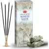 imageHEM Woody Series Premium Incense Sticks Combo  Sandalwood Palo Santo Forest Feng Shui Cedar ampamp Madhur Chandan  120 Sticks 30Minute Burn Time  Natural Aroma for Relaxation Stress ReliefWhite sage