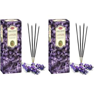 imageHEM Lavender Incense Sticks Pack Of 120  Natural Relaxing  Aromatherapy Incense For Air Purifier Mind ampamp Spirit ampamp Ritualistic Fragrance  Gift Set  15 gms each120 Sticks Pack of 2