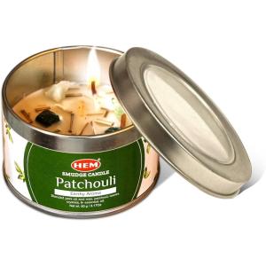 imageHEM Patchouli Crystal Candle  90g 317 oz  Long Burning 1820 Hrs  Aromatherapy Candle for Meditation Energy Cleansing ampamp Relaxation  Natural Scented Wax  Pack of 1Patchouli