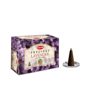 imageHEM Precious Lavender Incense Cones  Pack of 12  120 Count  HEM Incense of India