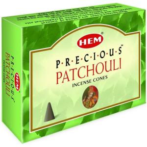 imageHEM Precious Patchouli Incense Cones  Long Lasting Aroma for Positivity ampamp Pure Air  Aromatherapy Incense for Stress Relief Air Purifier ampamp Cleansing  Gift Set  Pack of 120 Cones