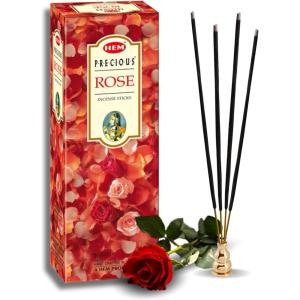 imageHEM Precious Rose Incense Sticks Pack Of 120 Count  Natural Pure House ampamp Flower Powder  Fresh ampamp Long Lasting Fragrance  Aromatherapy Incense For Air Purifier Stress Relief ampamp Cleansing  120 Count Pack of 1
