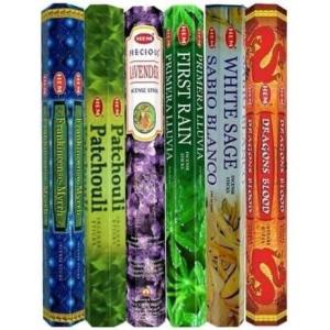 imageHEM assorted best sellers incense sticks pack of 6  120 Sticks Fragrance  Lemongrass Lavender Egyptian Jasmine Ambar Sandalo Opium EucalyptusAssorted Incense Sticks