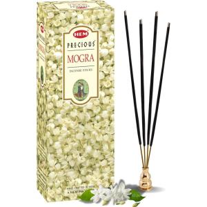 imageHem Precious Jasmine Incense Sticks 120 Sticks 6 Boxes Inside  9 Inches Long 20g per Box  Perfect for Aromatherapy Healing Relaxation and RejuvenationMogra
