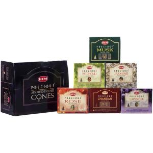imagePrecious Series Assortment of Six Scents  Total of 12 Boxes 10 Cones Each  HEM Incense From India