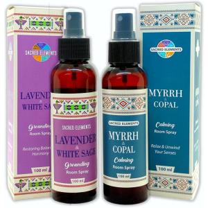 imageSacred Elements White Sage Spray for Cleansing Negative Energy  100 Organic Crystal Quartz Charged Sage Smudge Spray  Florida Water Spiritual Cleansing Rituals Spray  Pack of 2 68 OzLavender Sage Spray