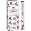 image4 Quarters ampamp More White Sage Lavender  Box of Six 20 Sticks Tubes 120 Sticks Total  Hem Incense from India