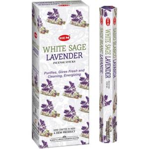 image4 Quarters ampamp More White Sage Lavender  Box of Six 20 Sticks Tubes 120 Sticks Total  Hem Incense from India