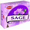 imageHem SageSalvia Incense Cones 12 Pack of 10 Cones 120 Total
