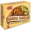 imageHEM Sandal Vanilla 12 Pack 10 Cones from India