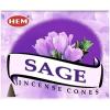 imageHem SageSalvia Incense Cones 12 Pack of 10 Cones 120 Total