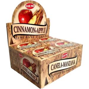 imageHEM Incense Cones Apple Cinnamon 12 Packs pf 10 Cones Each