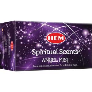 imageHEM Premium Angel Mist Masala Incense Sticks  Pure Herbs Wood Powder  Aromatherapy Incense for Stress Relief Air Purifier ampamp Cleansing  Gift Set  Pack of 12 15 GMS EachAngel Mist