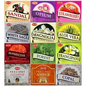 imageHem Assorted Incense Cones  12 Boxes 10 Cones Each  Natural Fragrance for Home Meditation ampamp Relaxation  Odor Eliminator ampamp Air Freshener  Handcrafted ampamp LongLasting