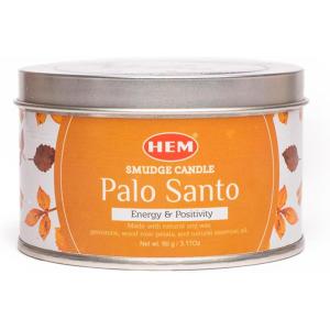 imageHEM Scented Smudge Candles for Cleansing House  32 Oz Natural Soy Candles with Crystals Inside  Long Lasting 20 hrs Clean Burn Palo SantoPalo Santo