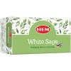 imageHEM White Sage Smudge Premium Incense Sticks  Spiritual Environment Fresh ampamp Long Lasting Fragrance  100 Natural Ingredient  12 Packets in a Box
