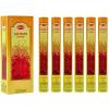 imageHem Saffron Incense Sticks 120 Sticks 6 Boxes Inside  9 Inches Long 20g per Box  Enhances Meditation and Spiritual Practices for Deeper Focus