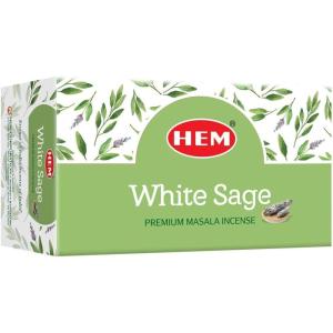 imageHEM White Sage Smudge Premium Incense Sticks  Spiritual Environment Fresh ampamp Long Lasting Fragrance  100 Natural Ingredient  12 Packets in a Box