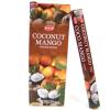 imageHem 6 Pack of 20  Mango Coconut  Box of 6 Stick Tubes 120 asstd Sheets Hem Incense Sticks in Total