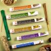 imageCleansing Collection 6 White Sage Incense Blends  Yerba Santa Black Sage Eucalyptus Lavender Blue Sage ampamp Royal Sage Incense Sticks with Holder Premium Brown Incense Sticks