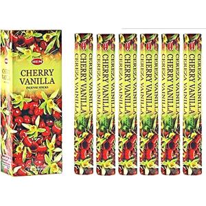 imageHem Cherry Vanilla Incense Sticks 120 Sticks 6 Boxes Inside  9 Inches Long 20g per Box  Perfect for Meditation Rituals  Cleansing  Aromatherapy  Evokes Joy and Relaxation