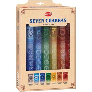 imageHem Seven Chakras Incense Sticks 140 Sticks 7 Boxes Inside  9 Inches Long  Perfect for Meditation  Rituals  Cleansing  Promotes Balance and Harmony 