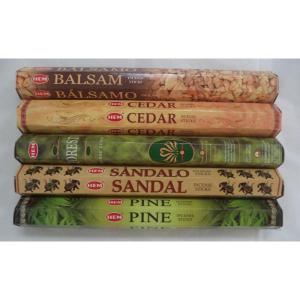 image:imageHEM Incense Variety Set Forest Balsam Cedar Pine Sandal 5 x 20 100 Sticks