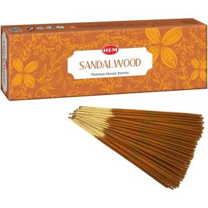 image:imageHEM Sandalwood Incense Sticks 100g  Premium Aromatic Fragrance for Relaxation Meditation and Spiritual Purity  LongLasting EcoFriendly and Handcrafted Agarbatti for Home amp Office