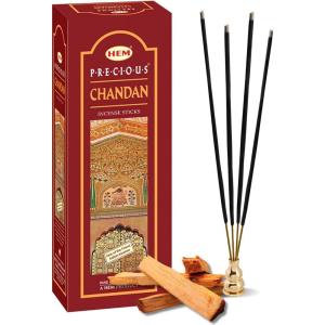 image:imageHEM Precious Chandan Incense Sticks  Pack of 6 Boxes 120 Sticks  Classic Sandalwood Aroma for Meditation Pooja amp Relaxation  Handcrafted for Calm amp Positivity ChandanChandan