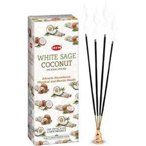 image:imageHem White Sage Coconut Incense Sticks 120 Sticks 6 Boxes Inside  9 Inches Long 20g per Box  Cleansing Spaces and Promoting Relaxation