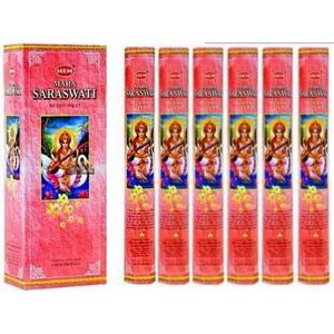 image:imageMaha Saraswati  Box of Six 20 Gram Tubes 120 Sticks  HEM Incense