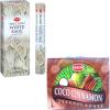 image:imageHEM White Sage Incense Sticks 100 Count  HEM Coco Cinnamon Incense Cones 120 Cones 12x10 Pack  Warm Fragrance  Relaxation Meditation amp Cleansing  Gift Set