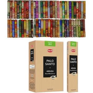 image:imageHEM Incense Variety Pack 12 Boxes 240 Sticks amp HEM Palo Santo Arruda Masala Incense Sticks Pack of 12  Natural Aromatherapy Gift Set for Relaxation Meditation Stress Relief amp Air Purification