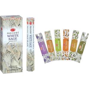 image:imageHEM White Sage Incense Sticks  100 Count  Air Purifying amp Calming Aromatherapy amp HEM Universal Gift Pack Incense Stick  6 Fragrances for Chakra Energy amp Positive Flow
