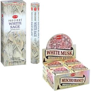 image:imageHEM White Sage Incense Sticks 100 Count  HEM Apple Cinnamon Incense Cones 120 Cones 12x10 Pack  Aromatherapy Blend  Relaxation Meditation amp Cleansing  Gift Set