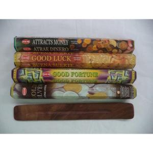 image:imageHem Incense Sticks Attracts Money Good Luck Good Fortune Gold Silver  80 Sticks  Burner