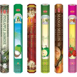 image:imageHem Assorted Incense Sticks  Natural Fragrance  Positive Energy amp Spiritual Wellness  Multiple Scents  Pack of 6 Black Magic Protection Against Jealousy Unlock Black LoveCall ClientsOrange Blosson  coconut  Green apple  Mango Melon Strawberry  Pineapple Jasmine