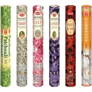 image:imageHem Assorted Incense Sticks  Natural Fragrance  Positive Energy amp Spiritual Wellness  Multiple Scents  Pack of 6 Black Magic Protection Against Jealousy Unlock Black LoveCall ClientsJasmine Lily  Lavender  Rose  Gardenia  Patchouli