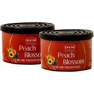 image:imageHem Car Air Freshener  Natural Car Perfume  Refreshing amp LongLasting Fragrance  Easy to Use amp Compact Design that Perfectly Fits  Ideal for OntheGo Air Freshening Pack of 2 Peach Blossom