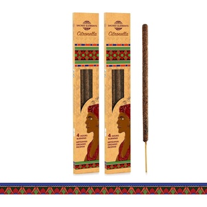 image:imageSacred Elements Citronella Incense Sticks Pack of 2  Organic Handcrafted Incense  Long Burn Up to 4 Hours  Fresh Citrus Aroma for Patio Balcony amp Indoor Use  Low SmokeCitronella