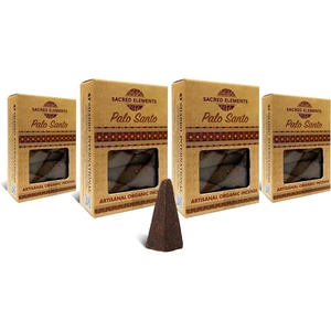 image:imageSacred Elements Organic Incense Cones  Red Rose Scent Pack of 4  Natural Aromatherapy for Relaxation Meditation amp Home Fragrance  Handcrafted Low Smoke LongLasting AromaPalo Santo