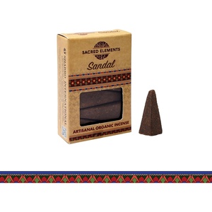 image:imageSacred Elements Organic Incense Cones  Red Rose Scent Pack of 4  Natural Aromatherapy for Relaxation Meditation amp Home Fragrance  Handcrafted Low Smoke LongLasting AromaSandal